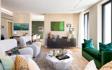 Furnished modern living area Dubai 