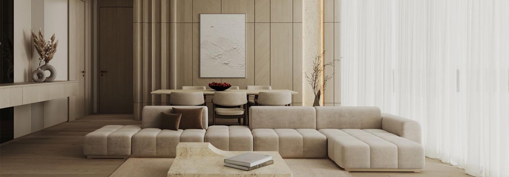 Binghatti Hills living room