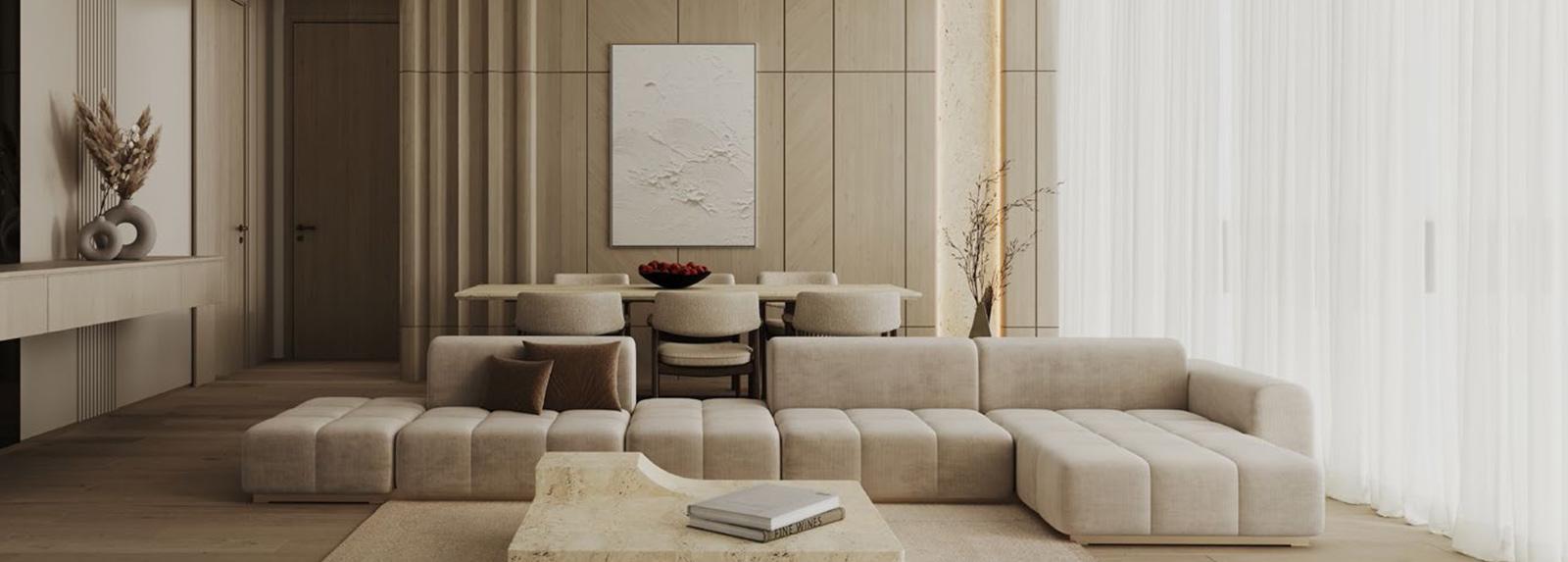 Binghatti Hills living room