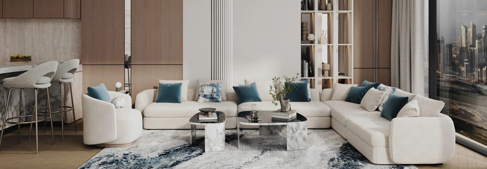 Binghatti Circle living room