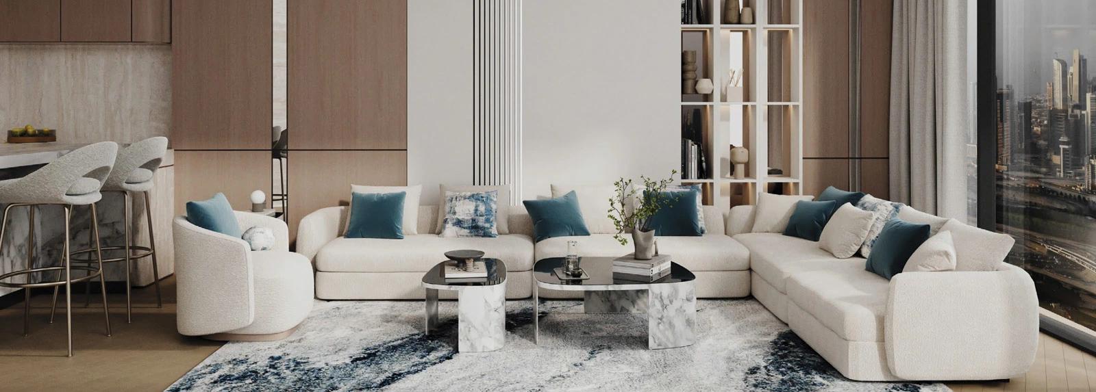 Binghatti Circle living room