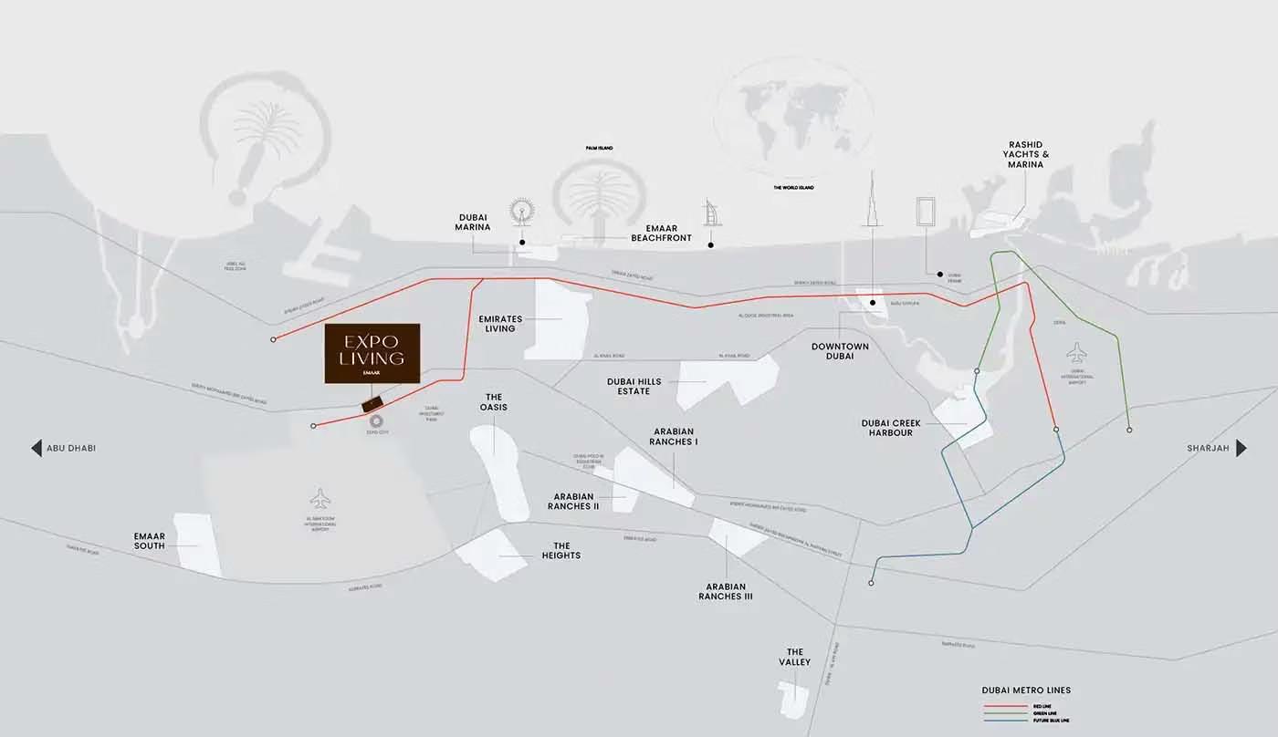 Emaar Terra Woods Dubai property Map