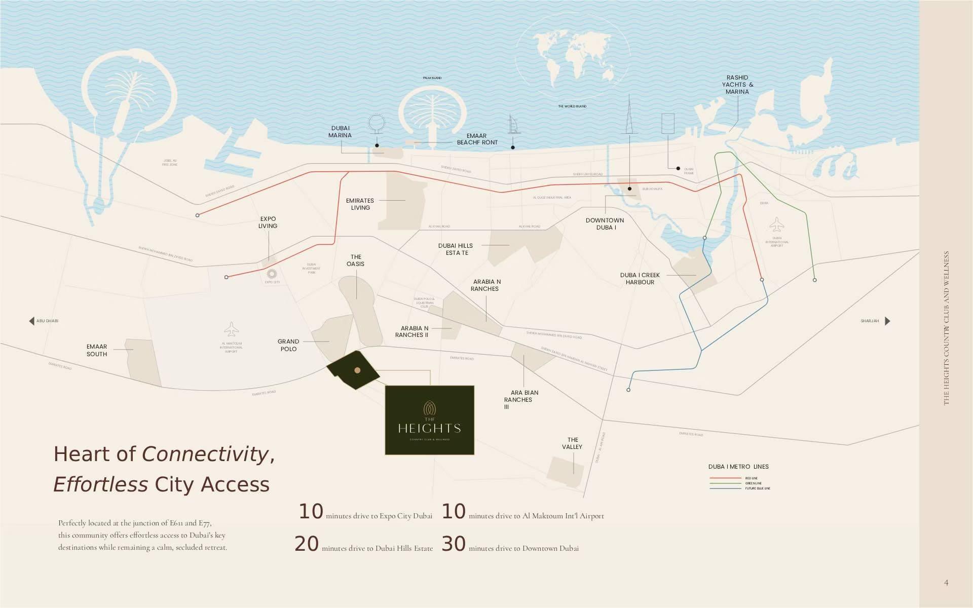 Emaar The Heights Dubai Map image